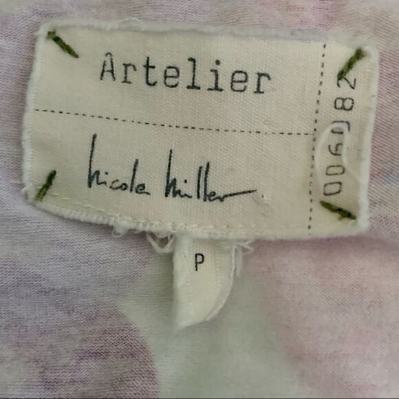 Artelier Nicole Miller Jersey Watercolor Dress Size P - Picture 12 of 13